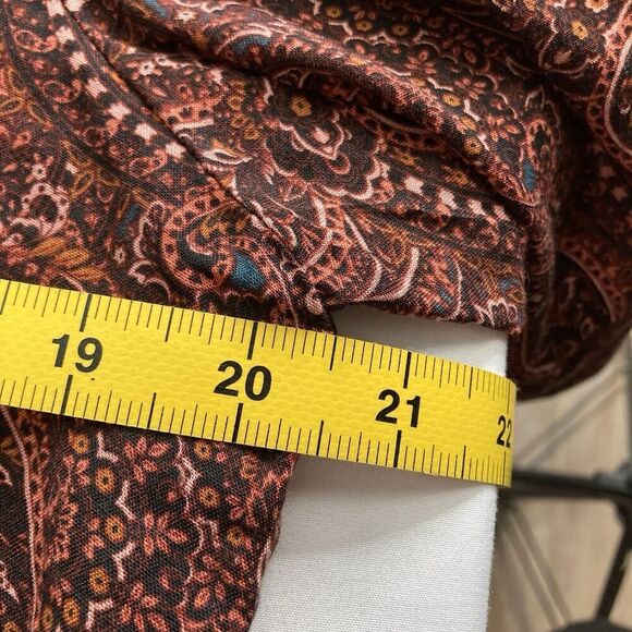 Evereve‎ Women's Adan Paisley Blouse Size L Boho Coquette Academia All Purpose - Picture 4 of 10